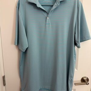 Vineyard Vines Performance Polo- Blue & Pink